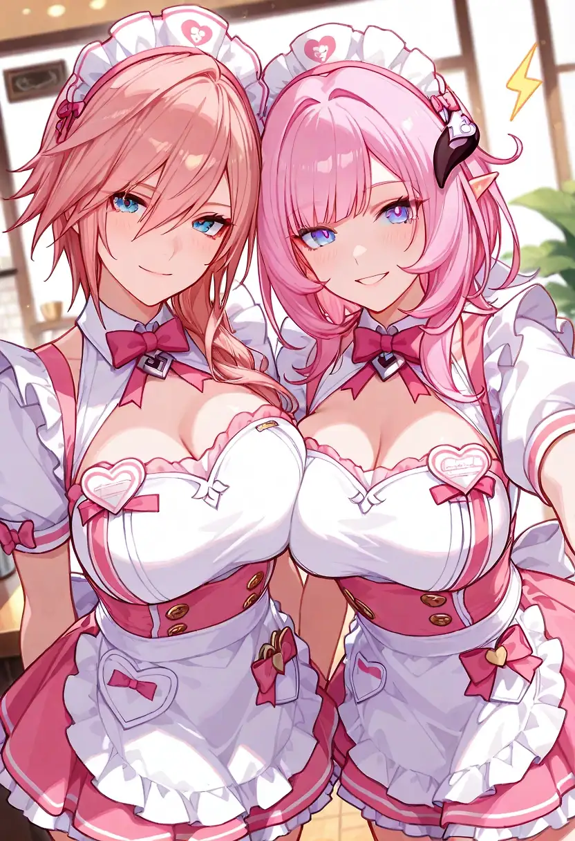 AI art 'Elysia and Lightning waitresses'