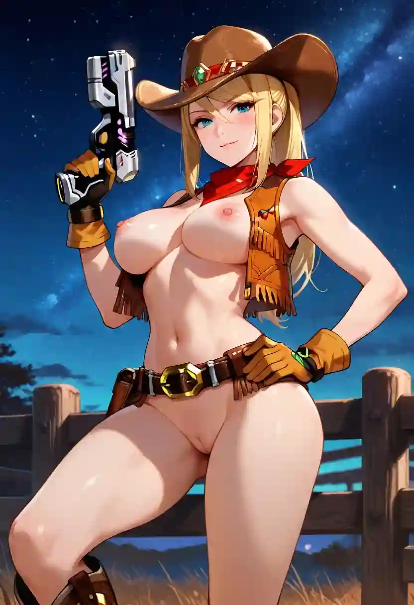 AI art "Samus Aran: Space Cowgirl"