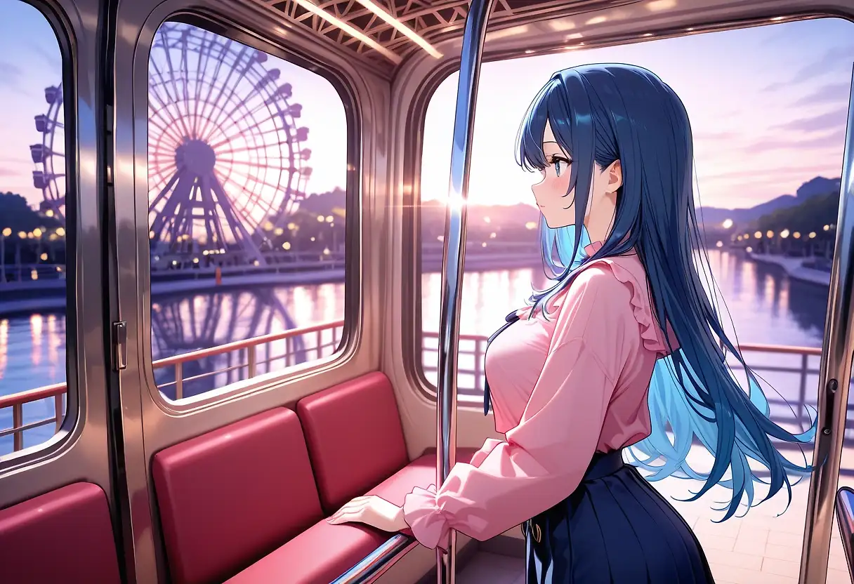 AI art "Amusement park Ferris wheel"