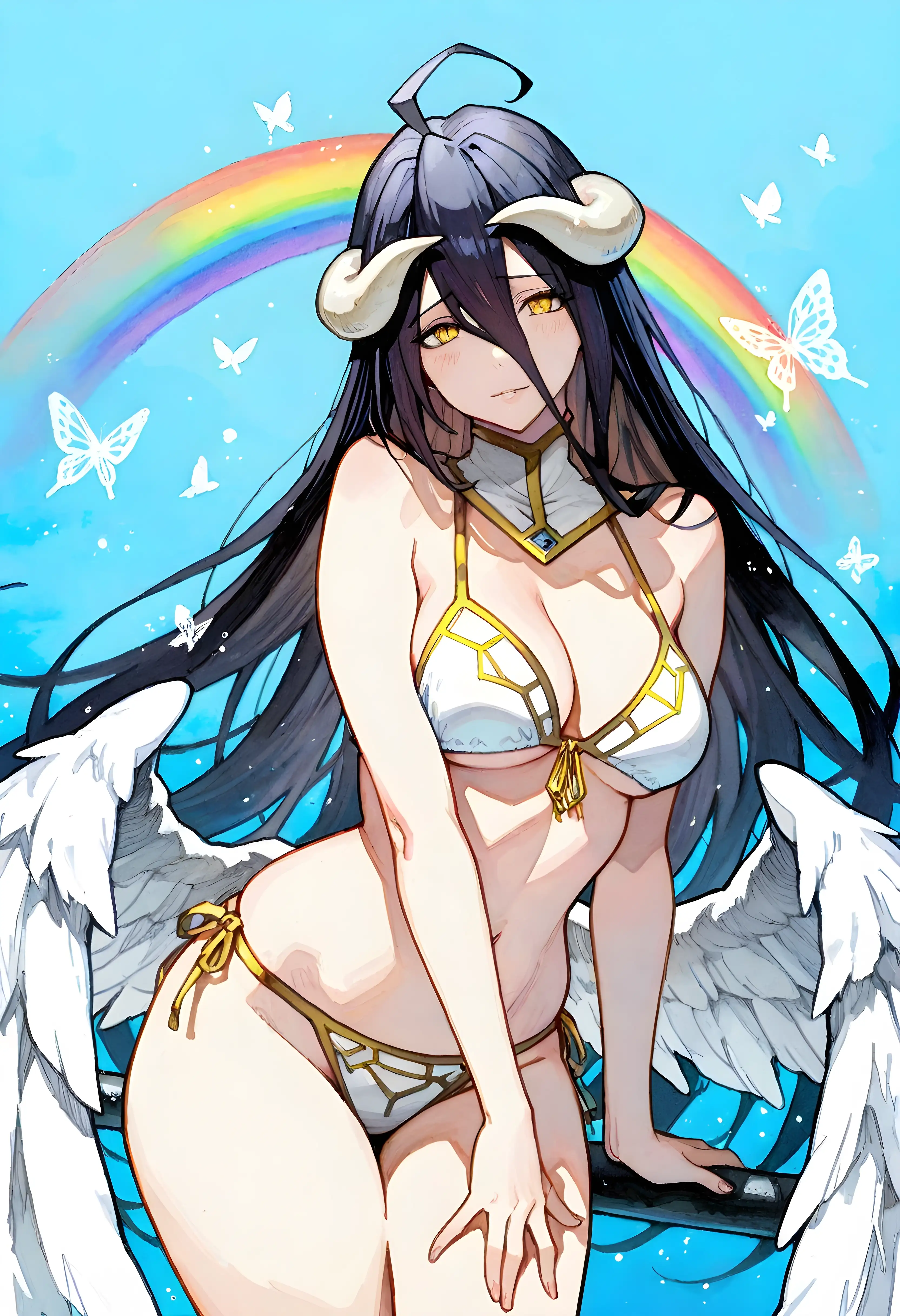 AI art 'Simple and sweet' with user description 'Watercolor Albedo'