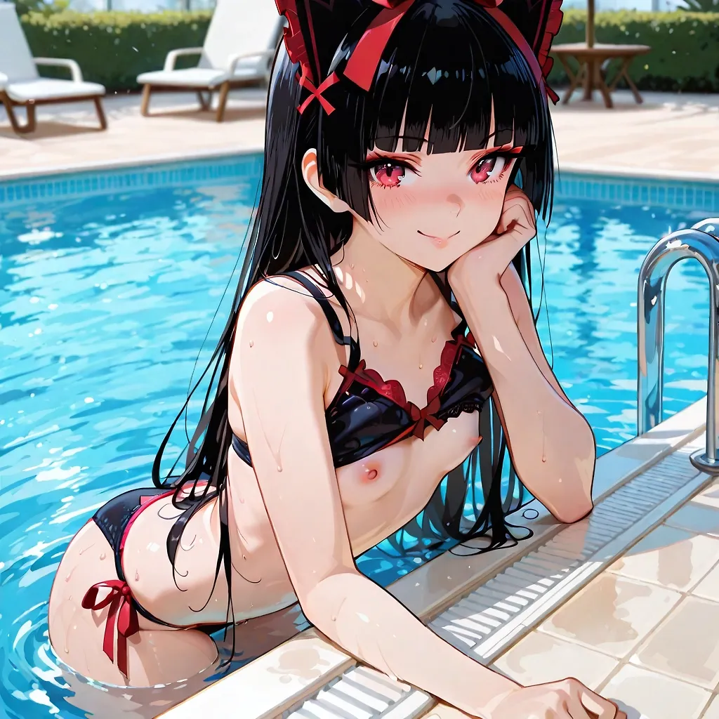 Rory Mercury erotic pool visit