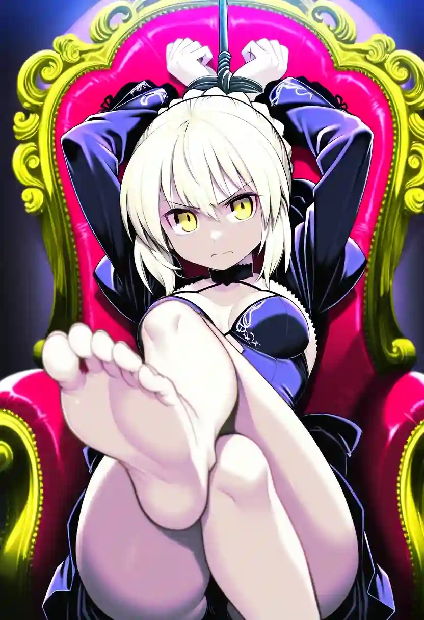 AI art 'Saber Alter Feet <3' with user description 'various models, similar prompts'