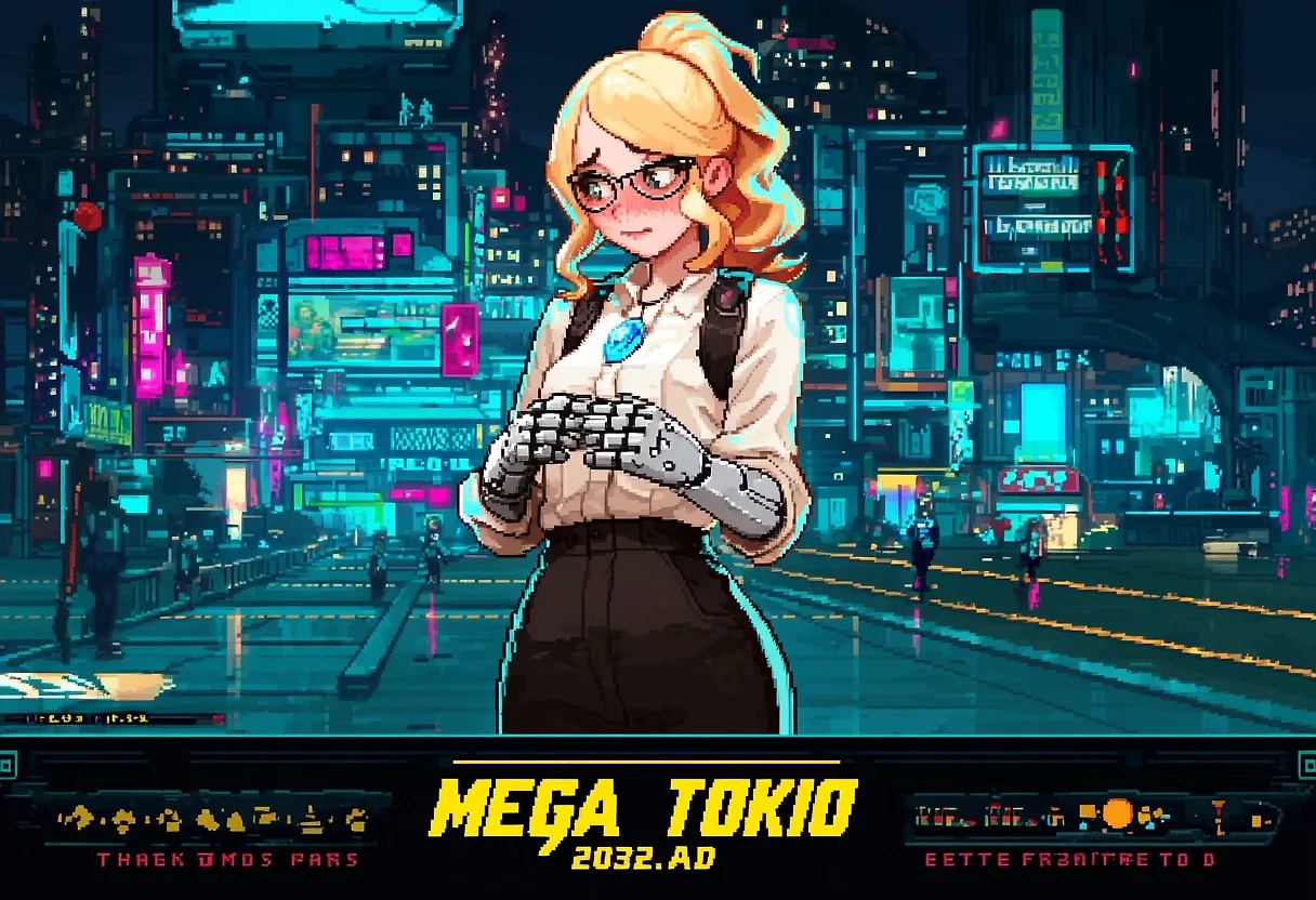 🦾 Hanna's level one, the shower 🚿 (Mega Tokyo 2032 AD)