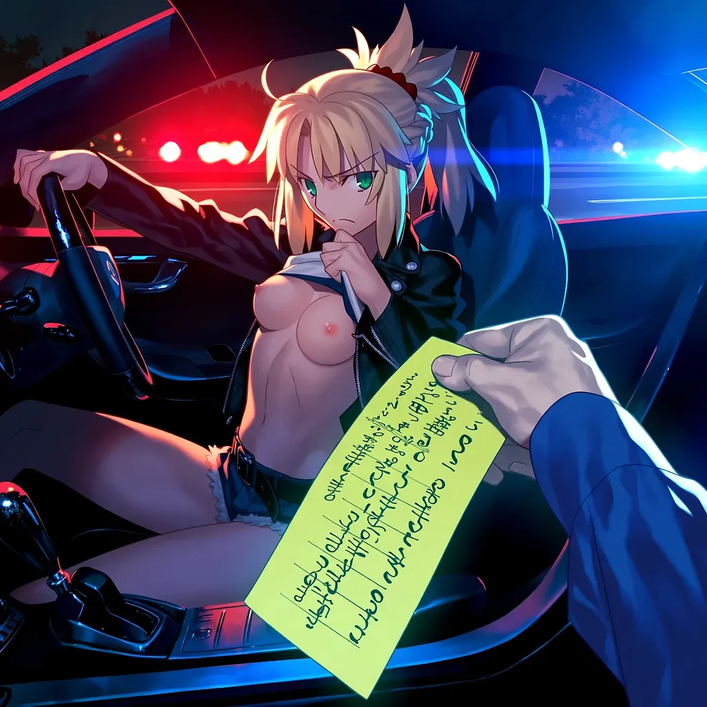 Mordred Trying to Avoid a Ticket