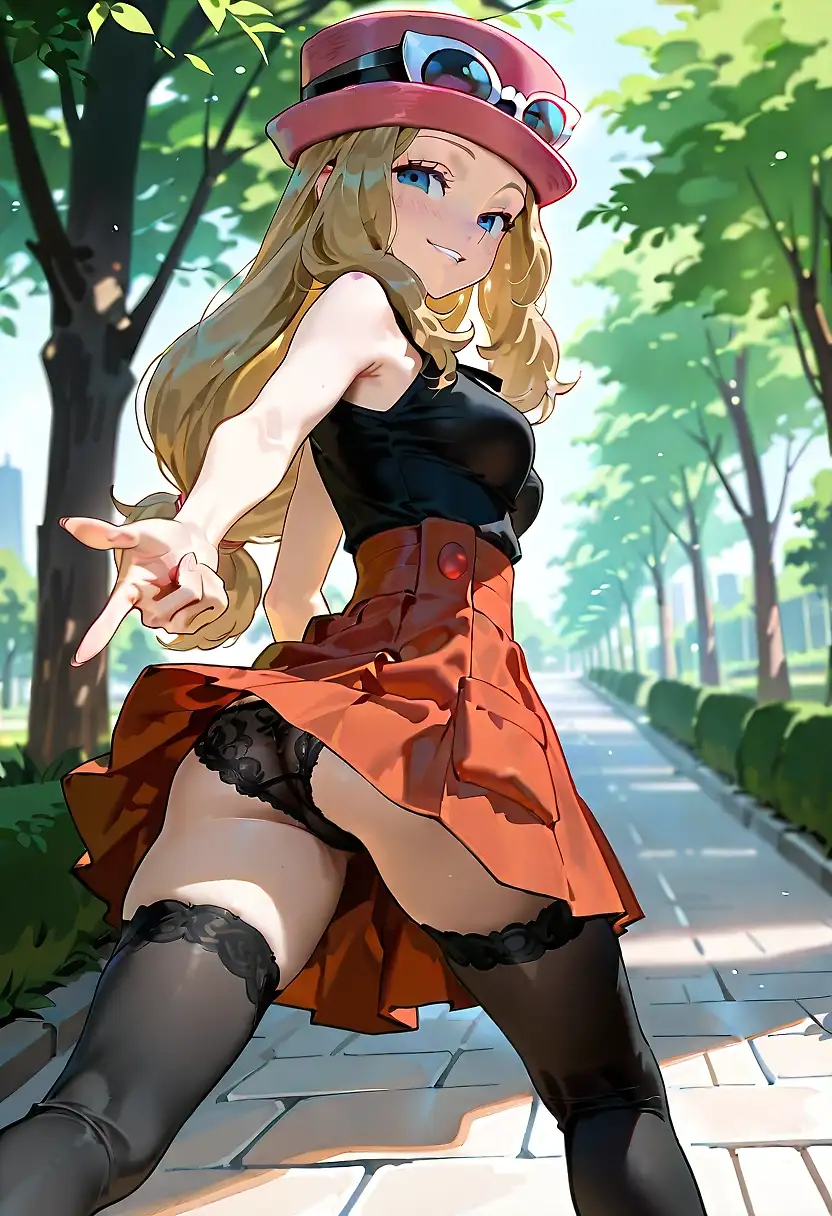 AI art "Serena's Oral in the park"