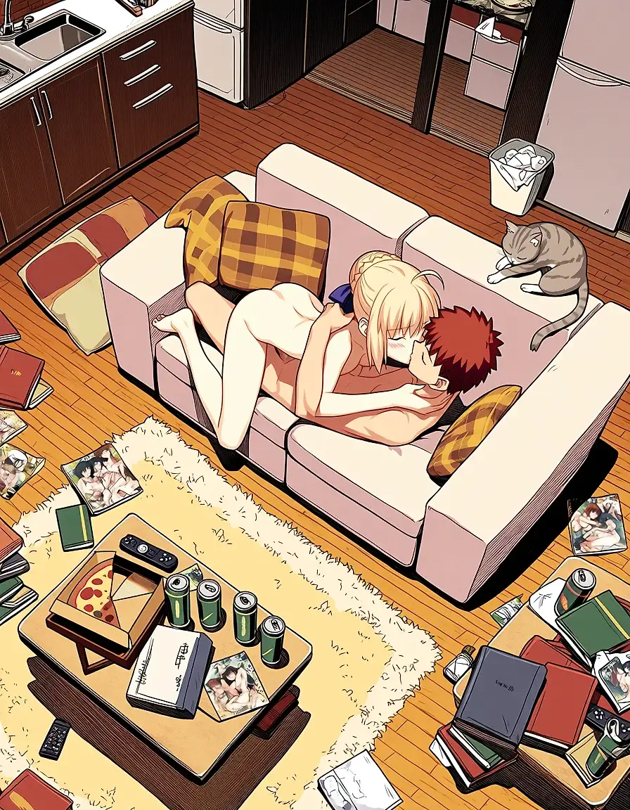 AI art 'Saber x Shirou'