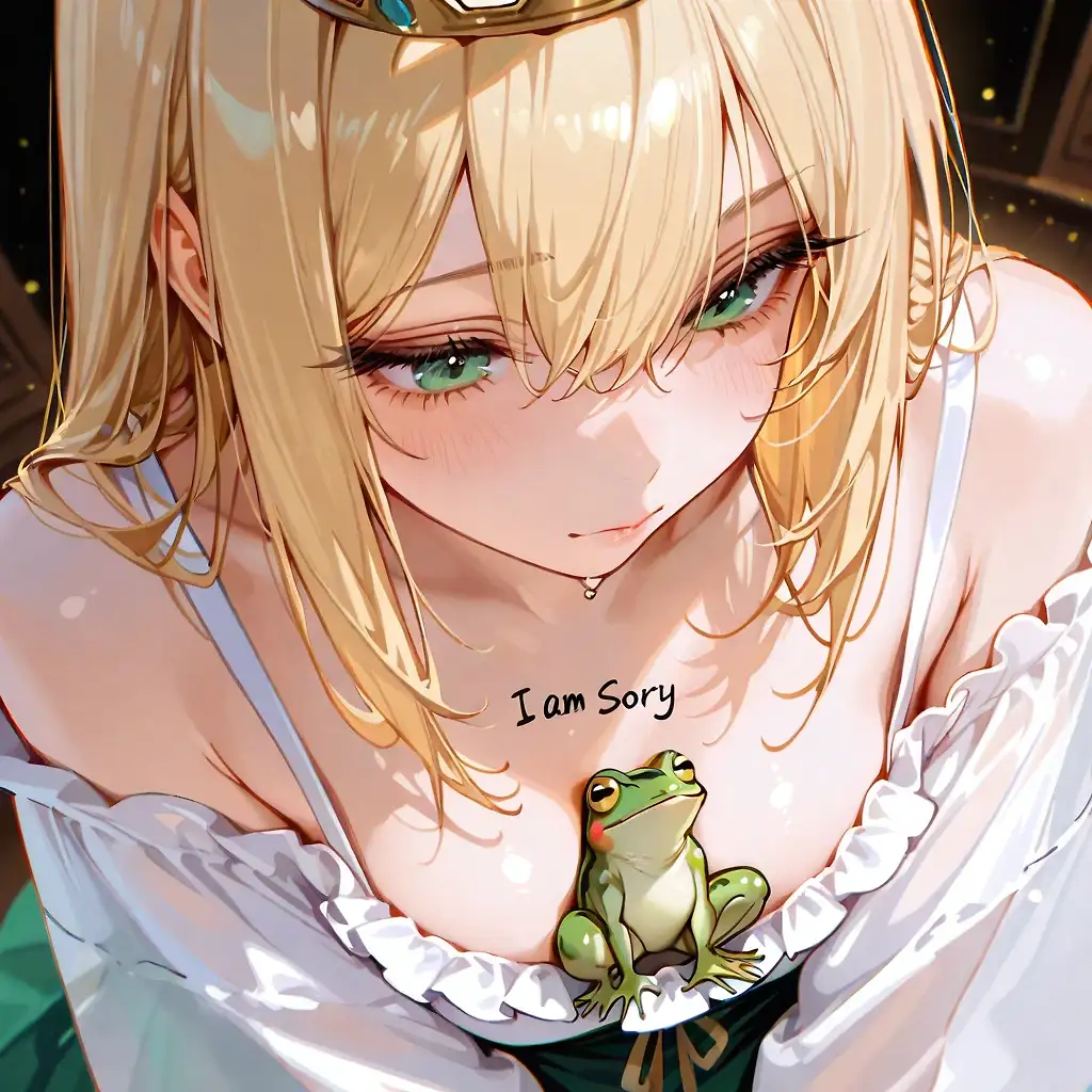 AI art "Sorry frog man"