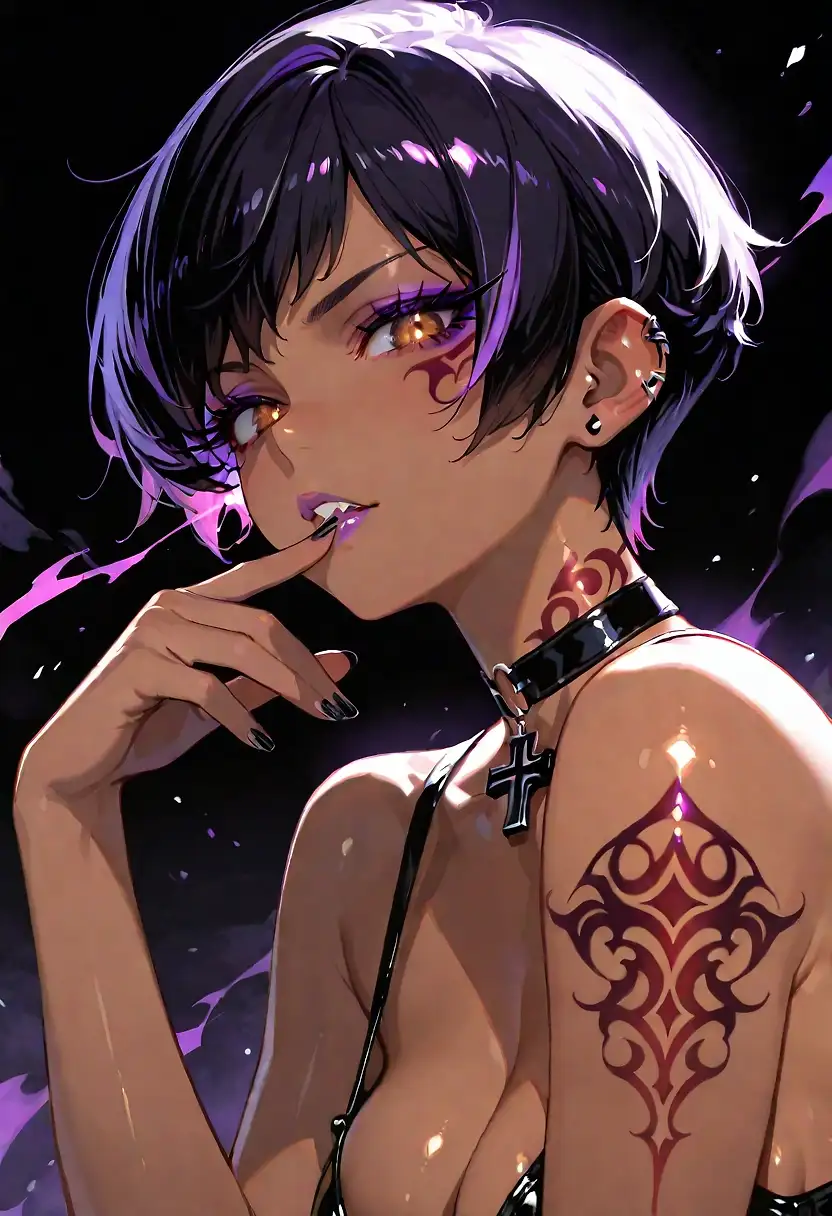 AI art "Courtney with tattoo's"