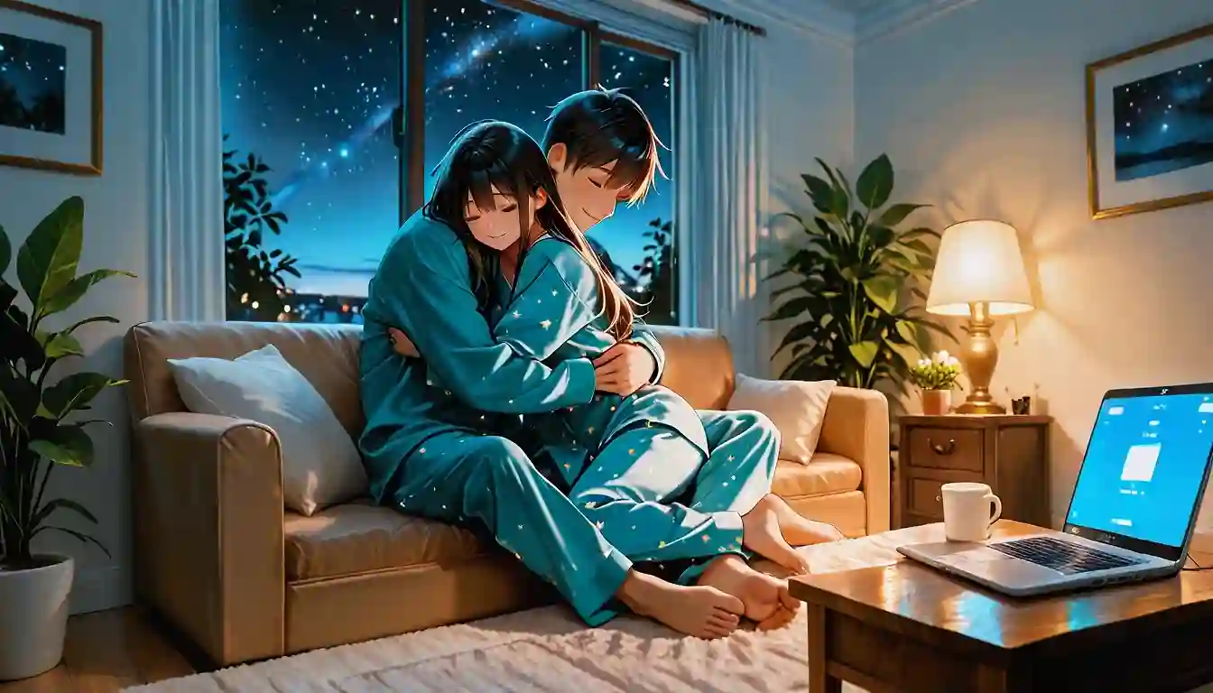 AI art "Husband and wife cuddling"