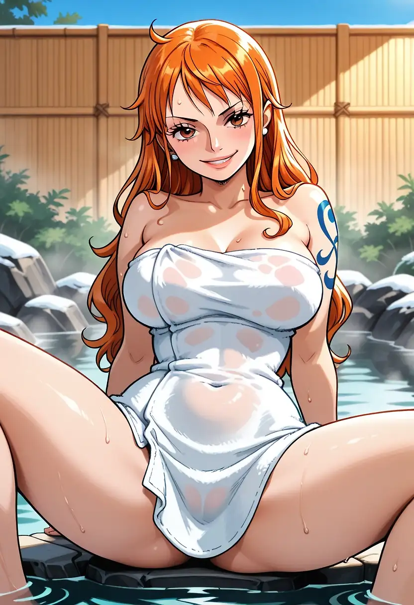AI art "nami at onsen"