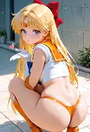 AI art "Sailor Venus posing"