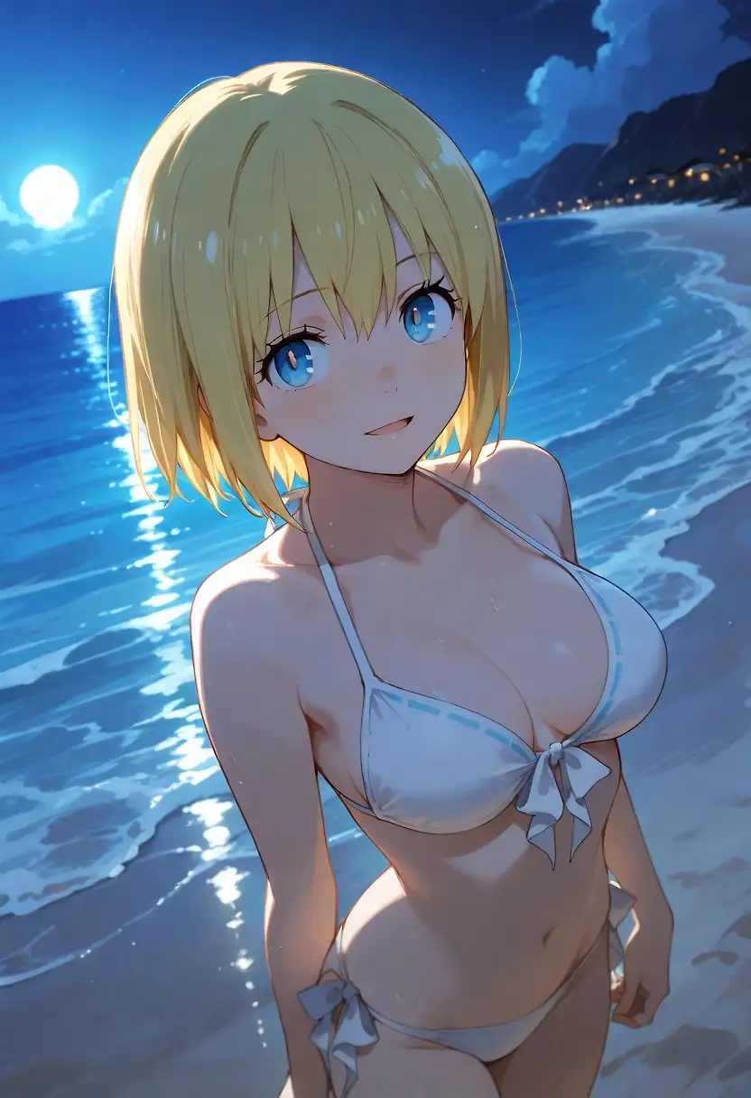 AI art 'Iris at Night Beach'