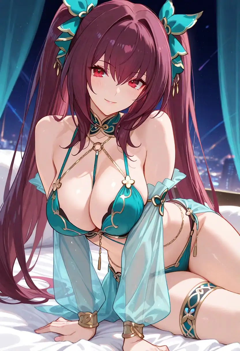 AI art 'Scathach harem outfit'