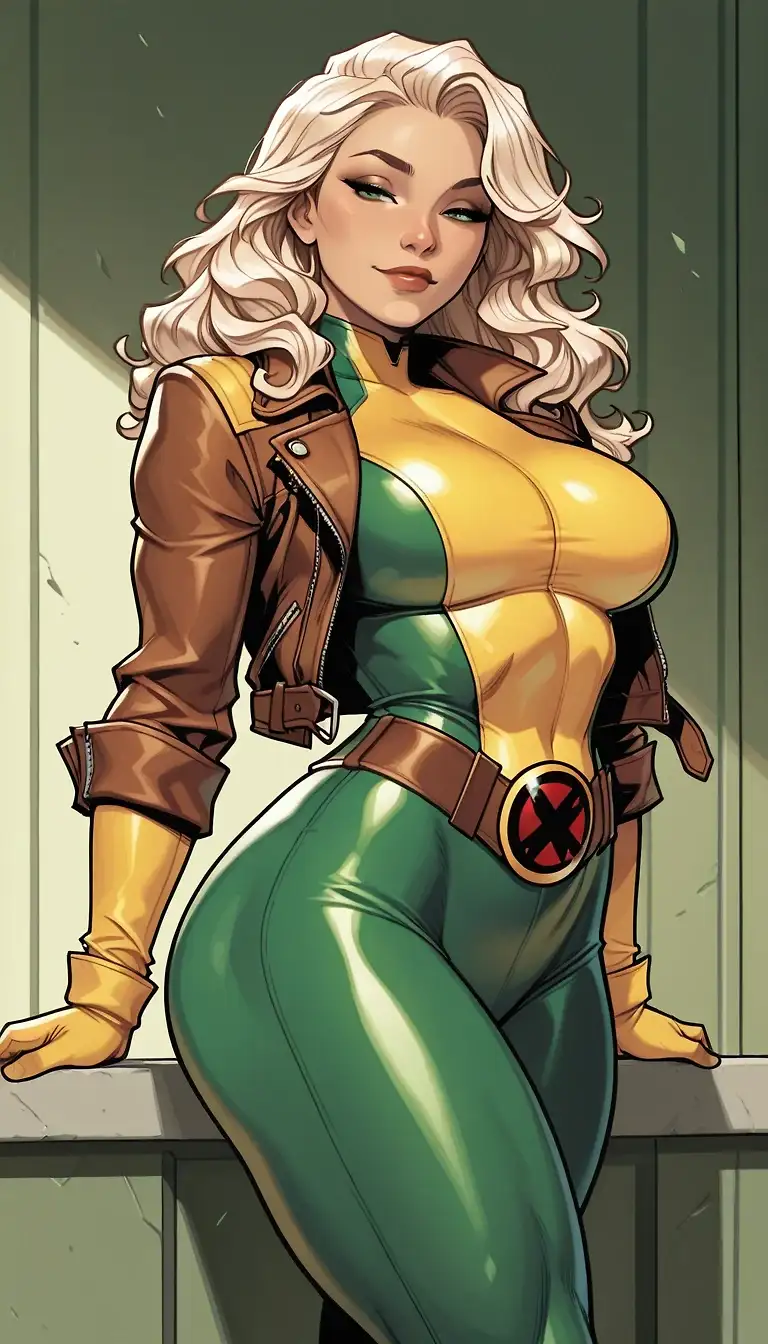 AI art 'Rouge Marvel Comics' with user description 'My attempt to create Rouge from the X-Men'