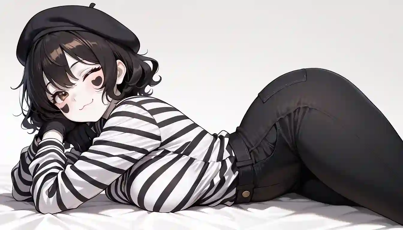 AI art 'Introducing Pip the Mime!' with user description 'Y’all like mimes?
No lie, I may be in love. I just got the sudden urge to make a mime OC, and here she is. She’s very simple, but I think she’s a real cutie. Also, I haven’t seen any mime girls on here, so I figured why not!'