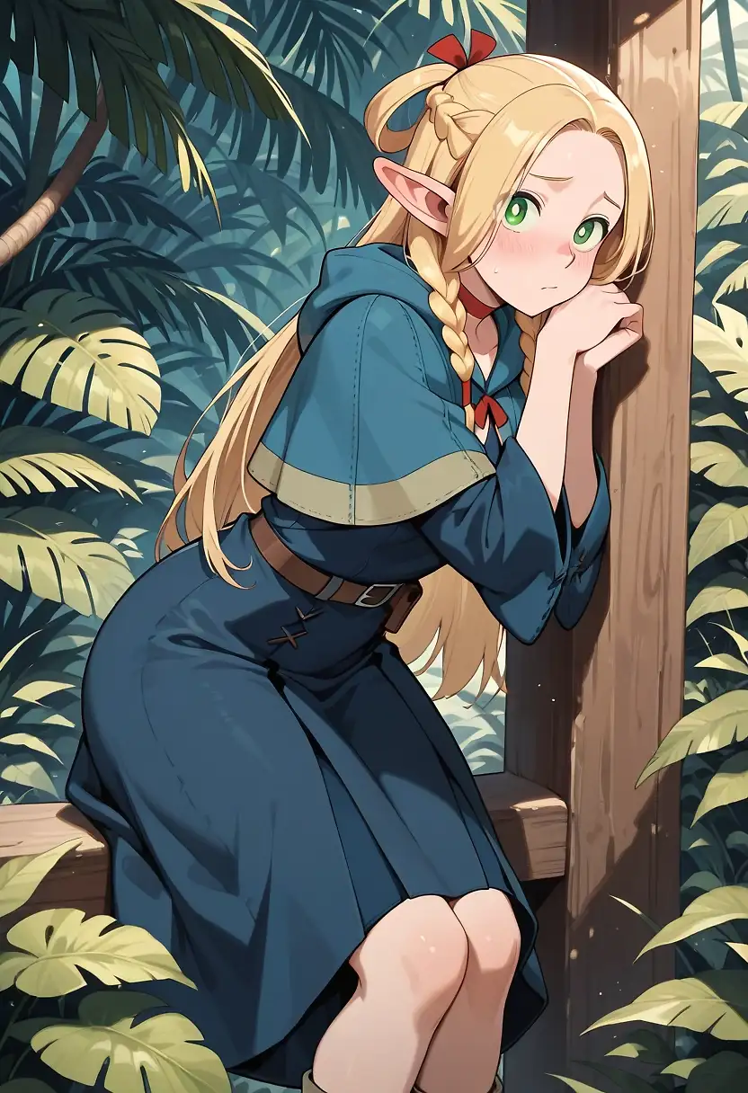 AI art "Delicious in Dungeon (Marcile) Don't eat the Pink Marshmellow!"