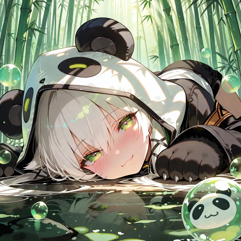 AI art "Panda Altina" with user description "Saw everyone having fun with panda posts and decided to play too.. @cef_ultra @octavian @bad77 @warmicestudios.. hope you guys enjoy it"