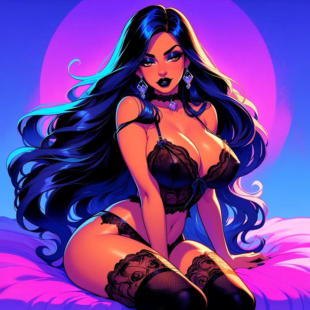 Gothic Lingerie Pop Art