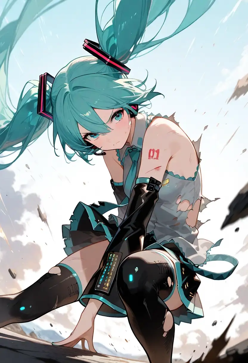 AI art "Hatsune's love is war"