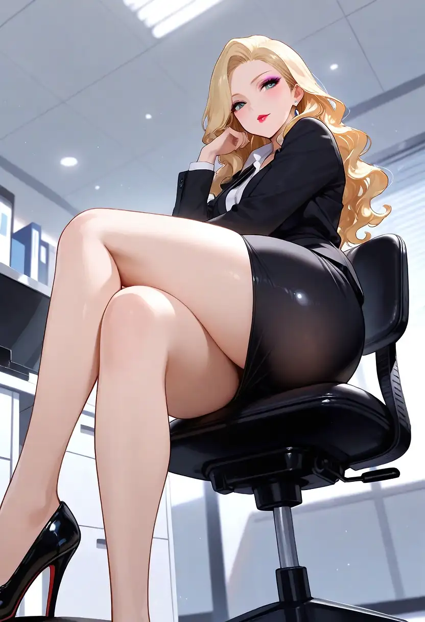 AI art 'Blonde office.' with user description '.'