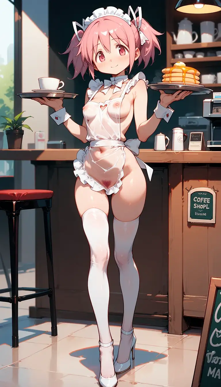 AI art 'seethrough apron madoka'