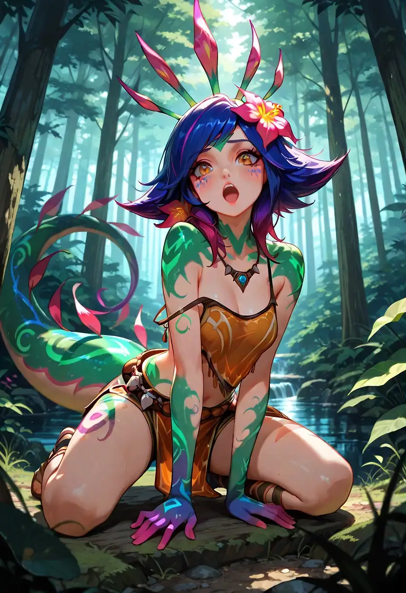 AI art "Porn of Legends A to Z - Neeko"