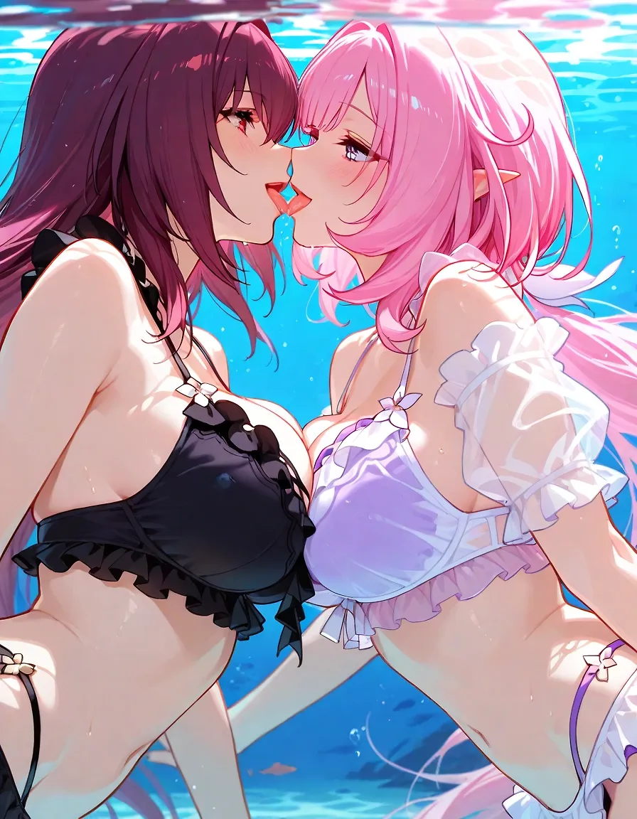 Scathach & Elysia underwater