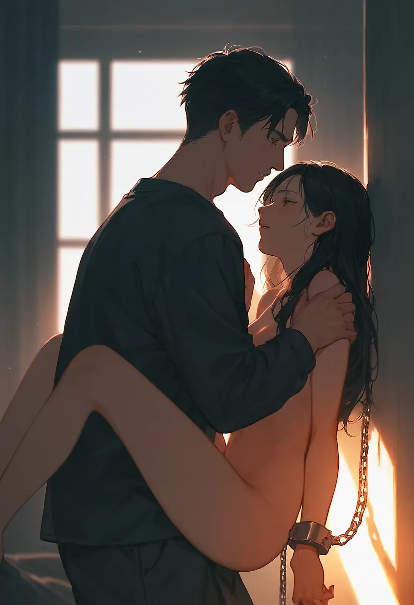 The girl with her hands bound