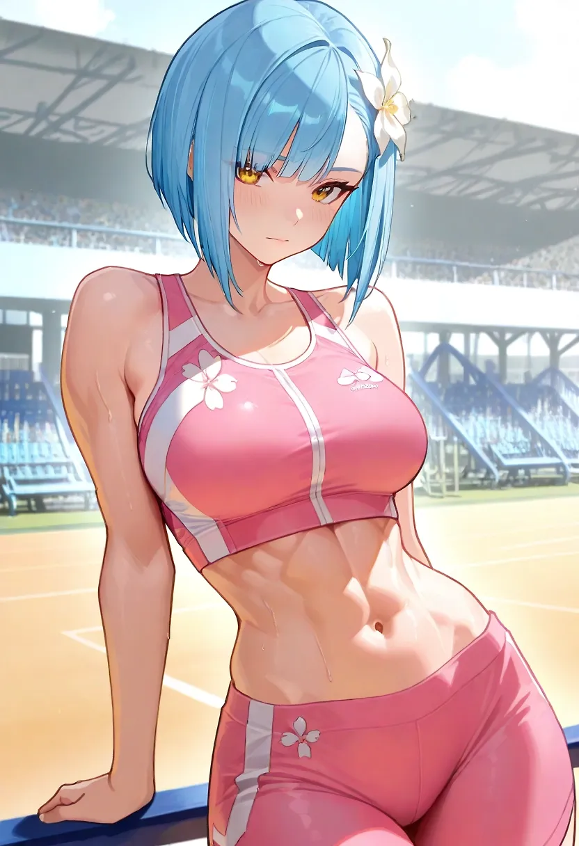 AI art "Leg day, Mika."