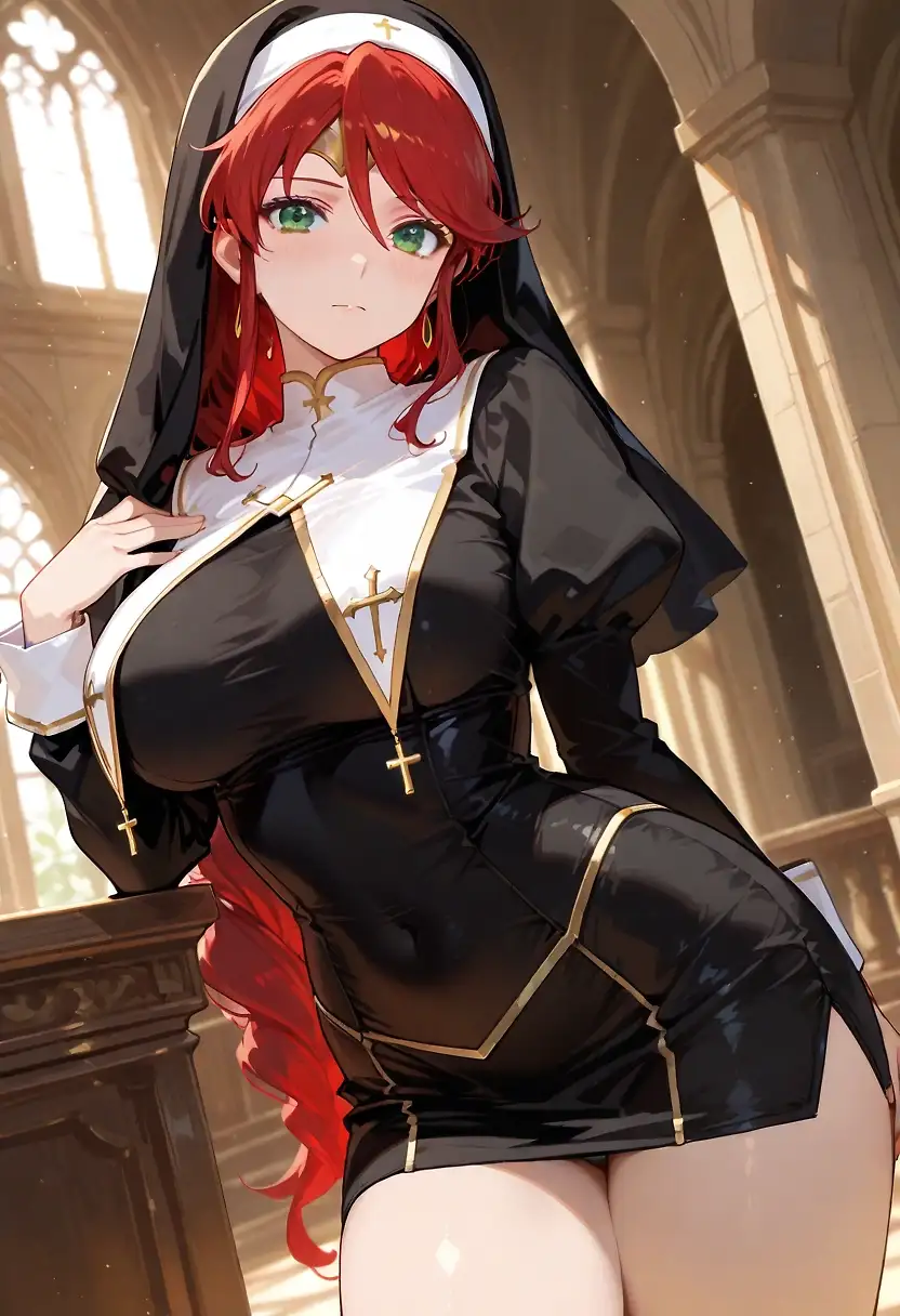 AI art "RWBY - Naughty nun Pyrrha"
