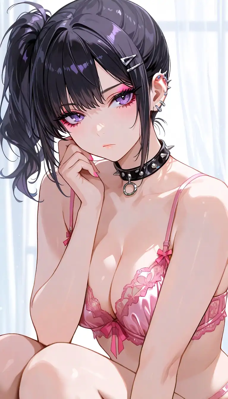 AI art "Vesper: The Lost Forfeit... 🍓🖤⛓️🔞"