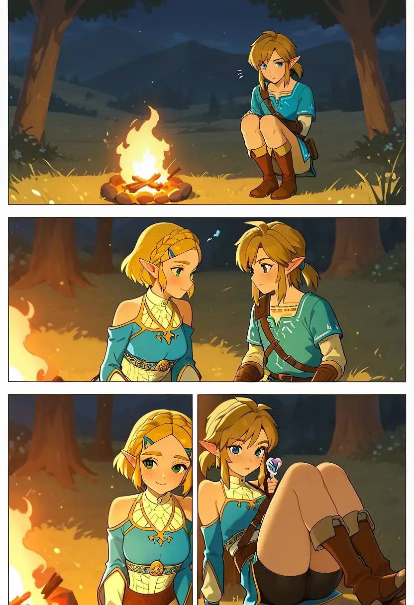 AI art "A little break in camp"