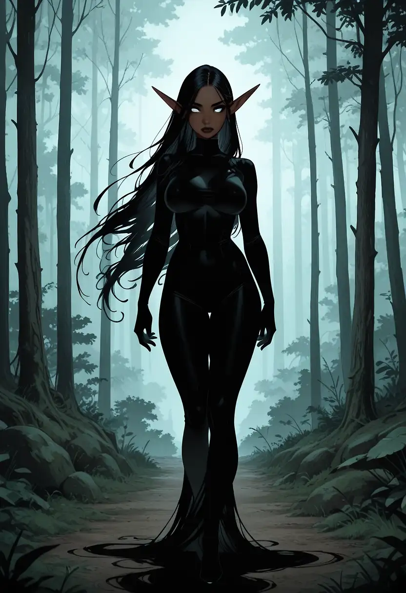 AI art "Dark Elf"