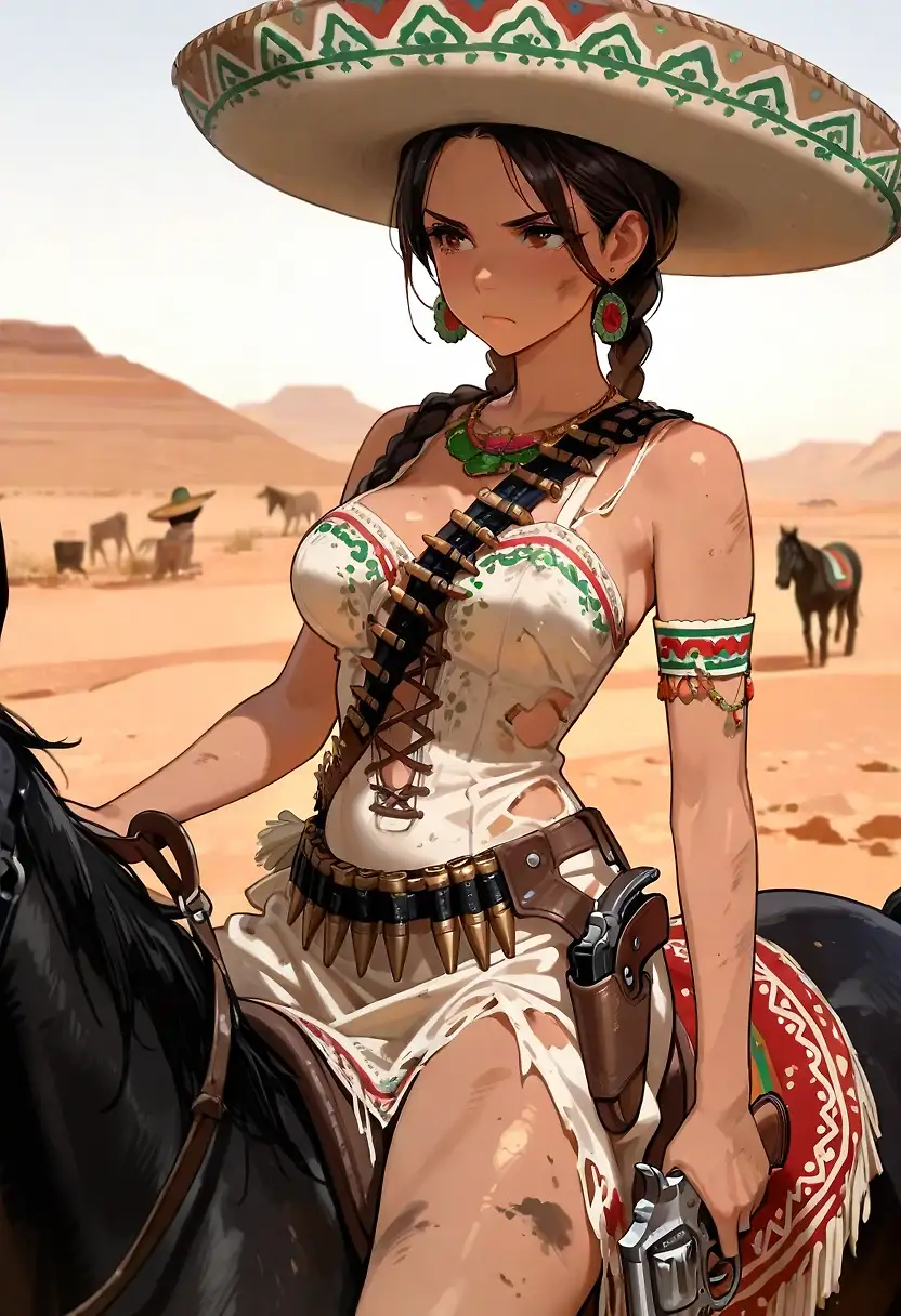 AI art "La Novia - Azteca Rider"