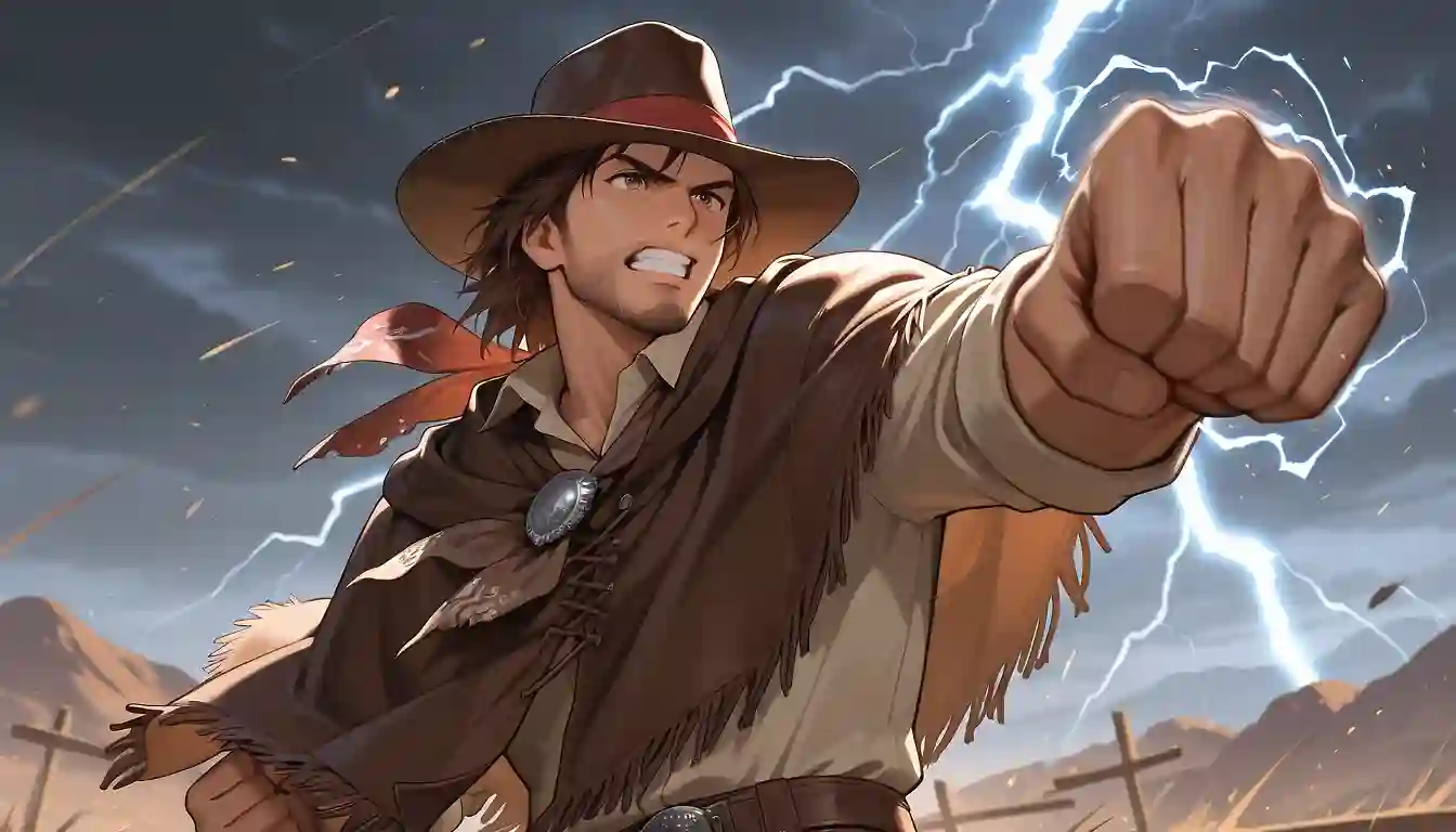 AI art "The fighting Cowboy"