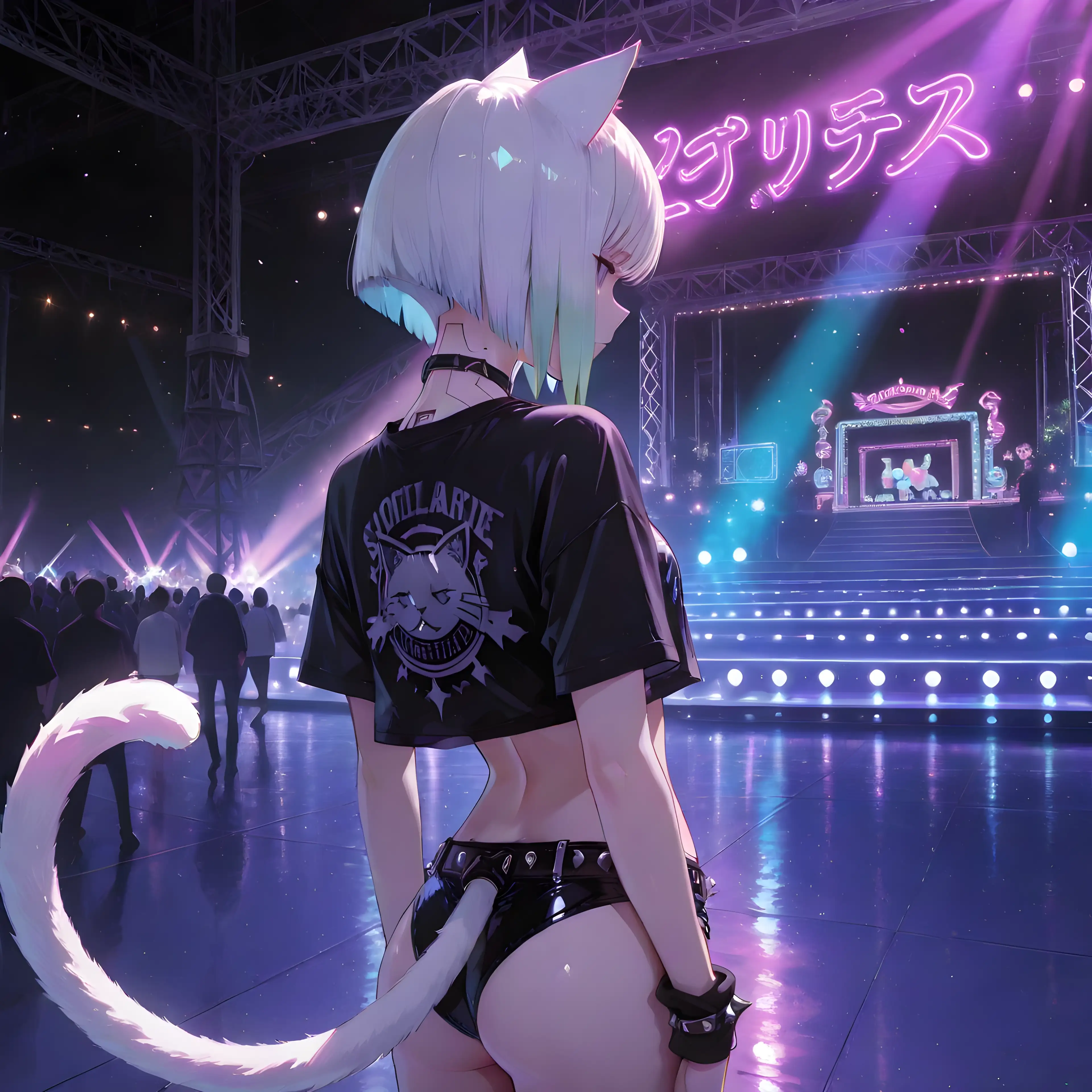 AI art 'Emma enters the stage' with user description 'Emma is having her first performance and is terribly nervous...'