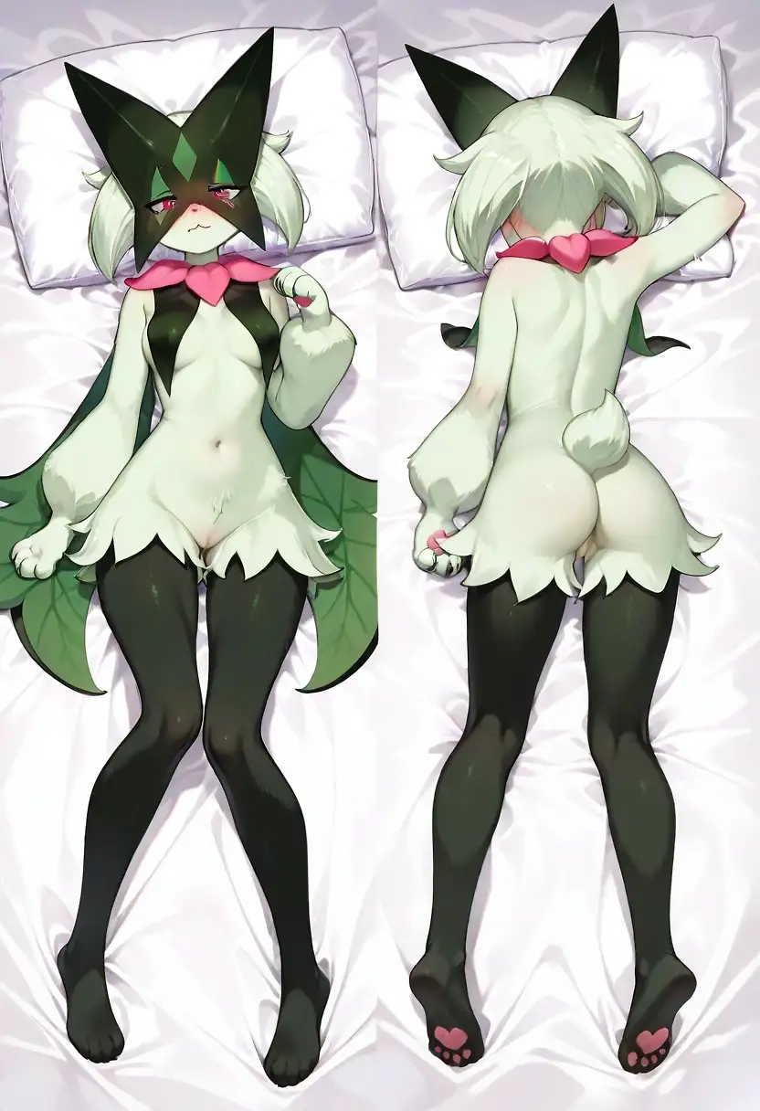 AI art 'Meowscarada body pillow'