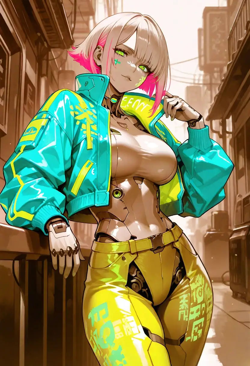 AI art "Neon sepia"