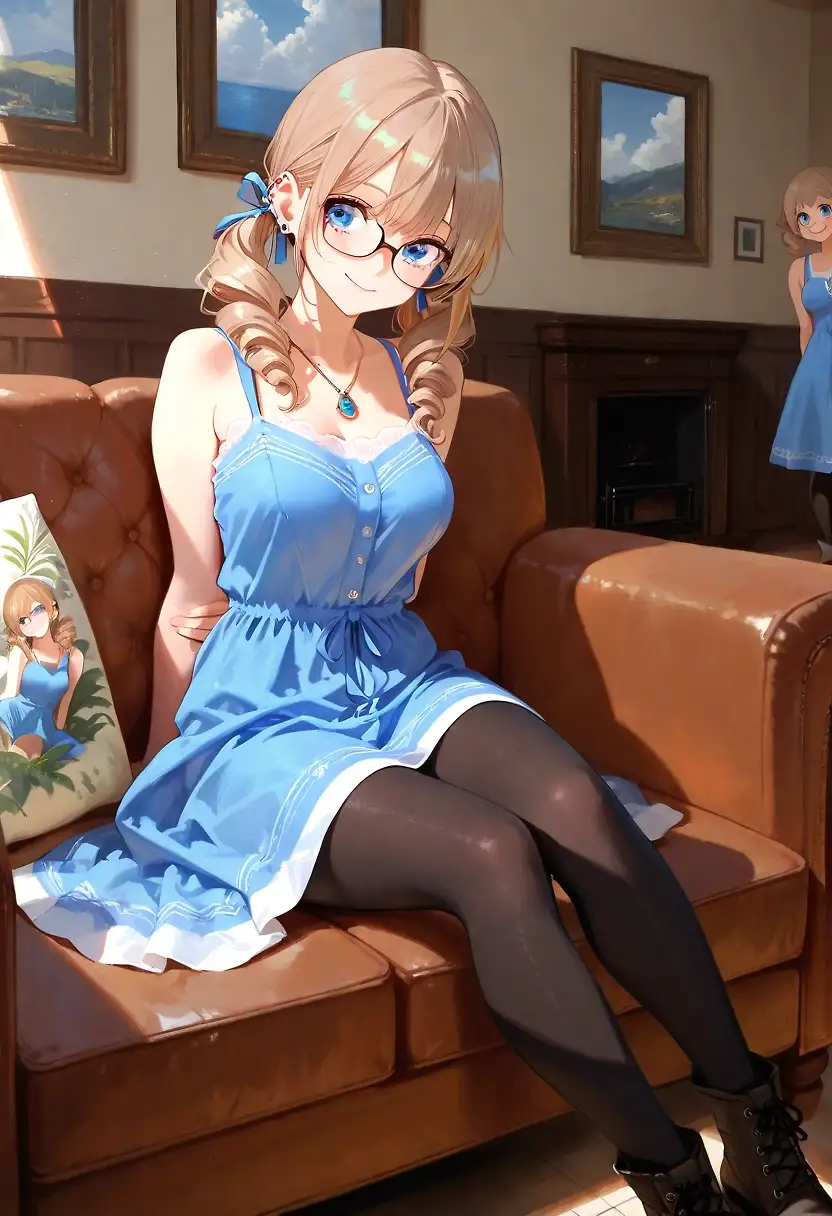 AI art 'Hana in the living room'