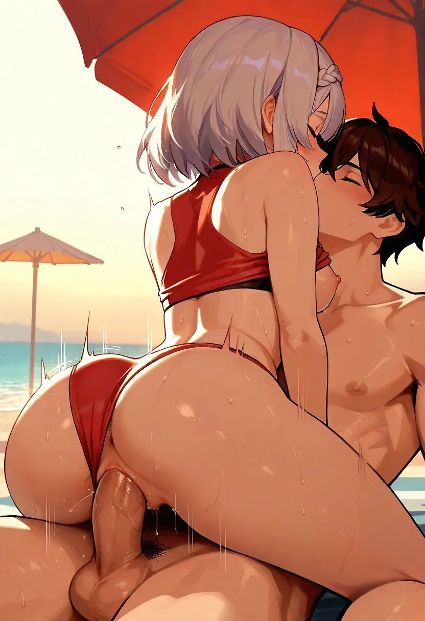 AI art "You can't handle Noelle sitting on you?... Noelle (Genshin Impact)."