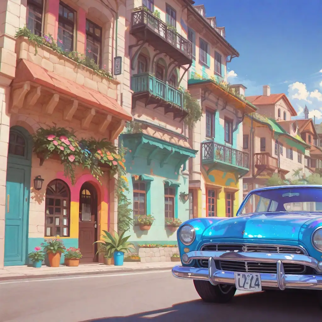 AI art 'Habana Street' with user description 'Let's make some tourism before the party starts.'