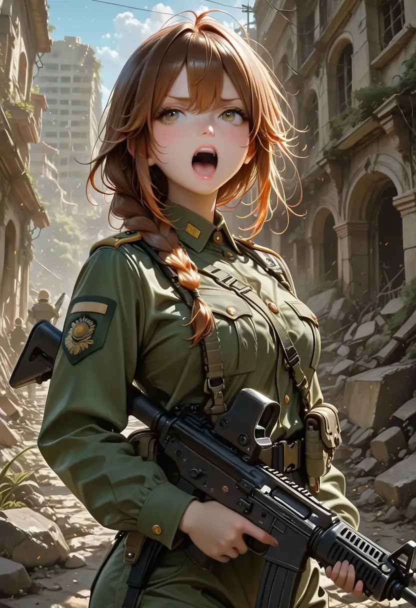 AI art '軍人'