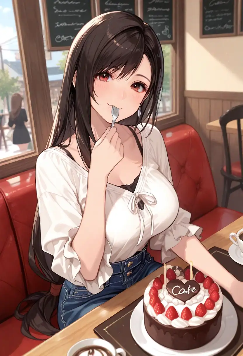 AI art "Happy Birthday, Tifa!"