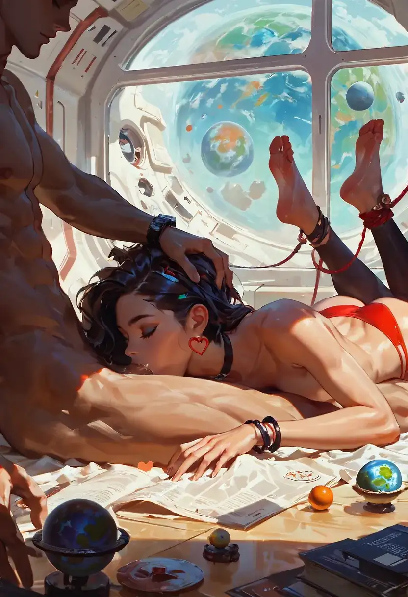 AI art "Hot space Airbnb"