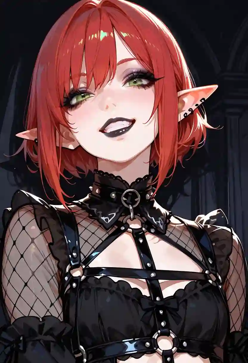 AI art 'Little sister goth girl'