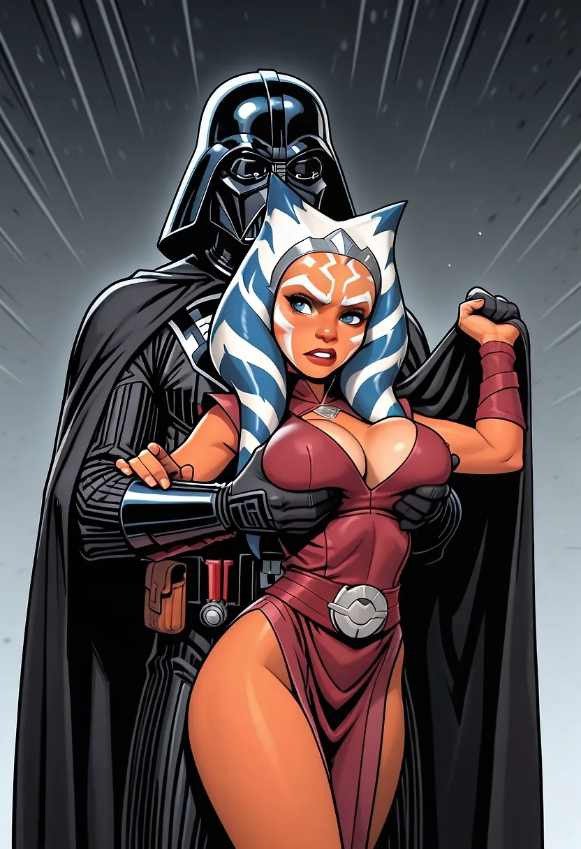 AI art "Dark Vador and Ahsoka"