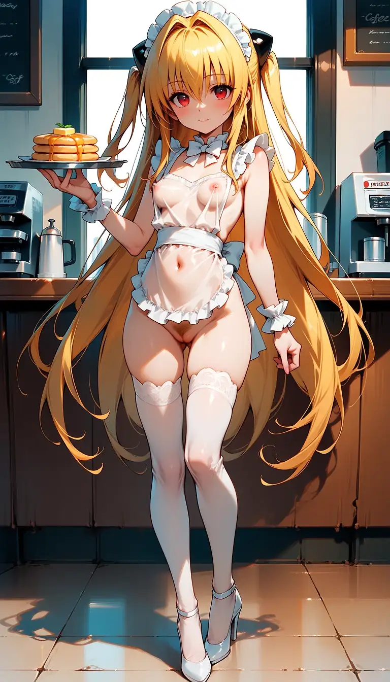 AI art 'seethrough apron konjiki no yami'