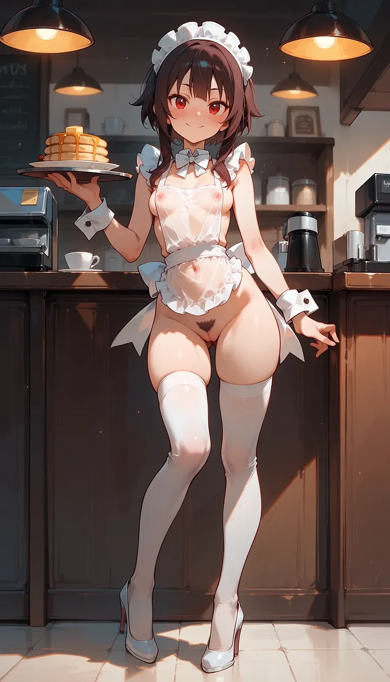 AI art "seethrough apron megumin"