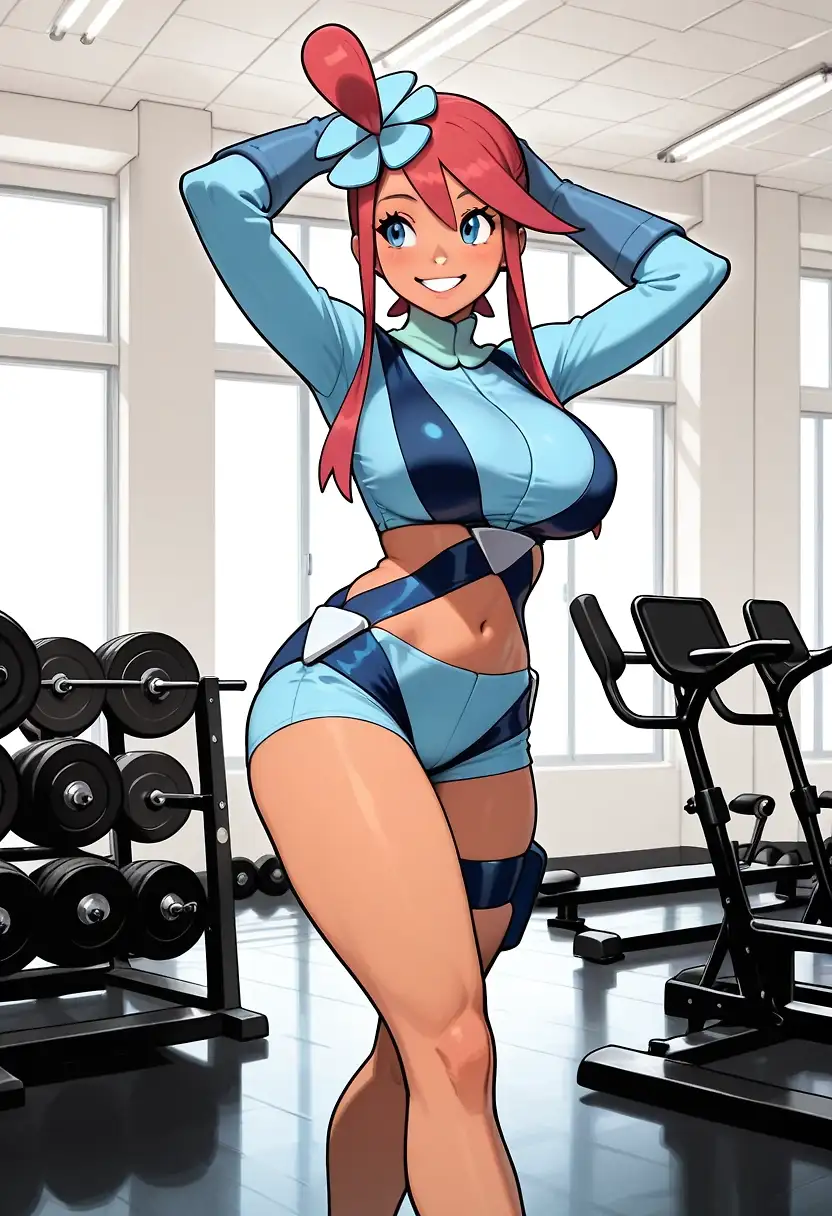 AI art "Skyla on gym"