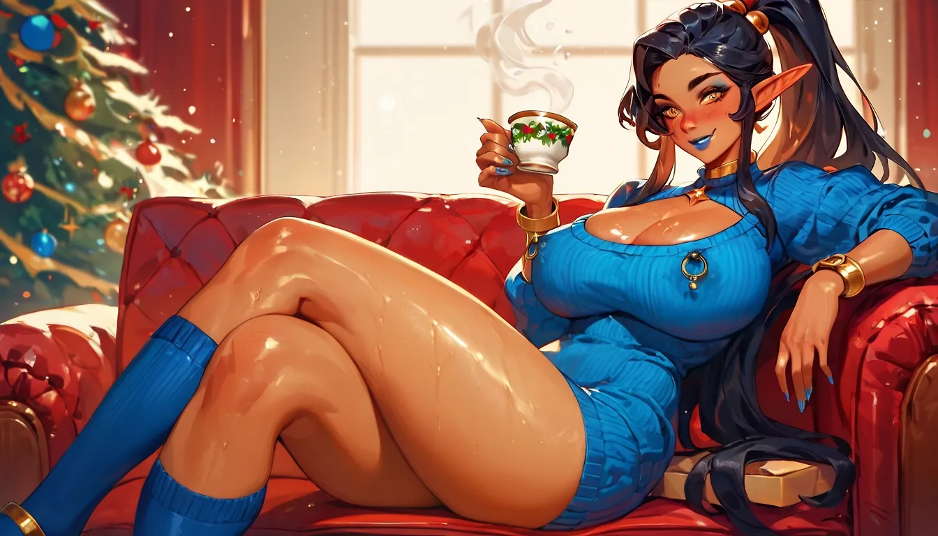 a cozy Christmas morning